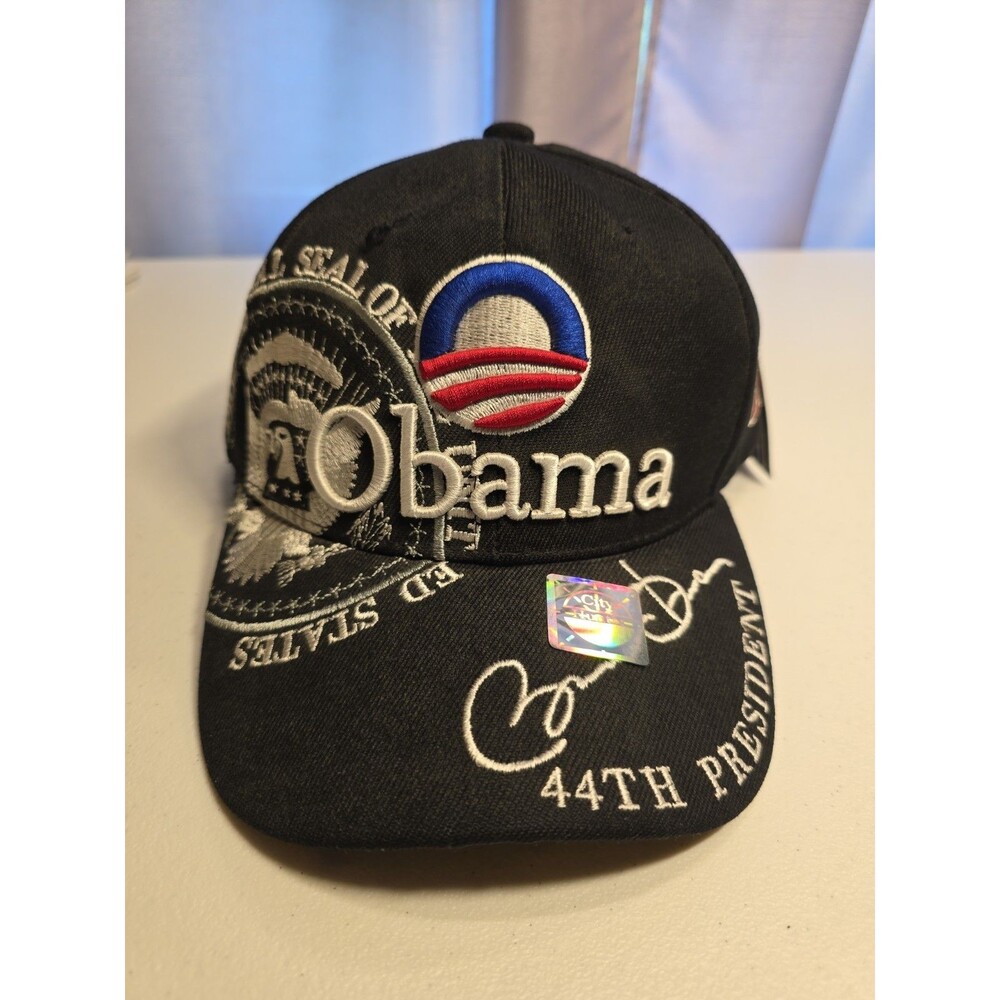 Vintage Barack Obama 44th President City Hunter Signature Inaugural Cap Hat Blue